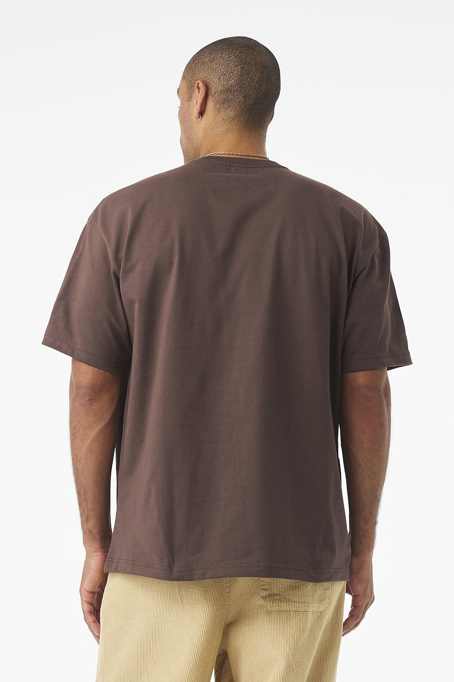 Drop Shoulder Oversized T-Shirt - Chocolate