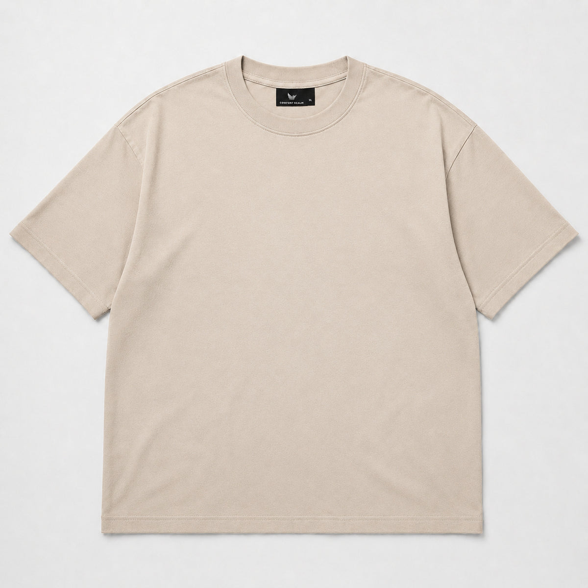 Drop Shoulder Oversized T-Shirt - Smokey Taupe