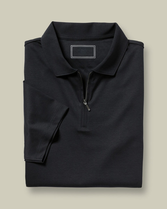 Zipper Polo - Black