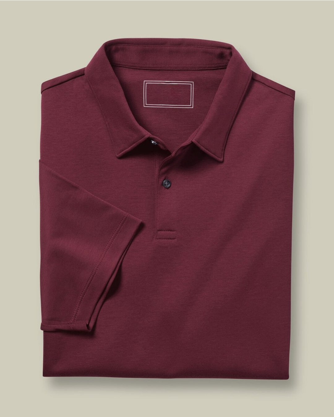 Flat Collar Polo - Wine