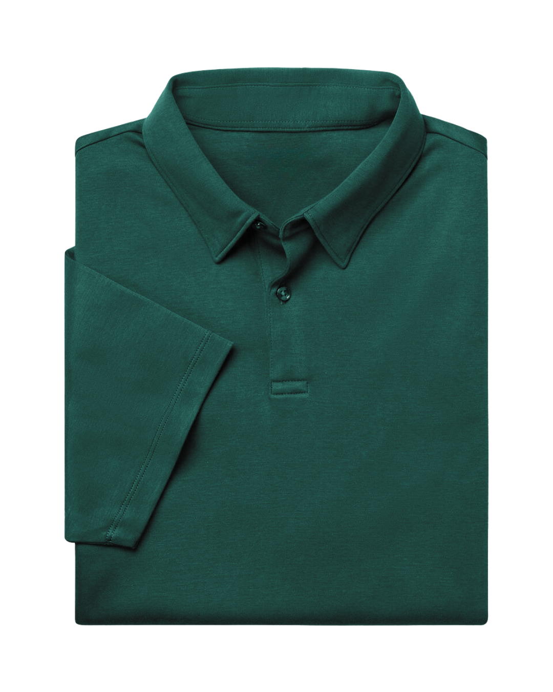 Flat Collar Polo - Forest Green