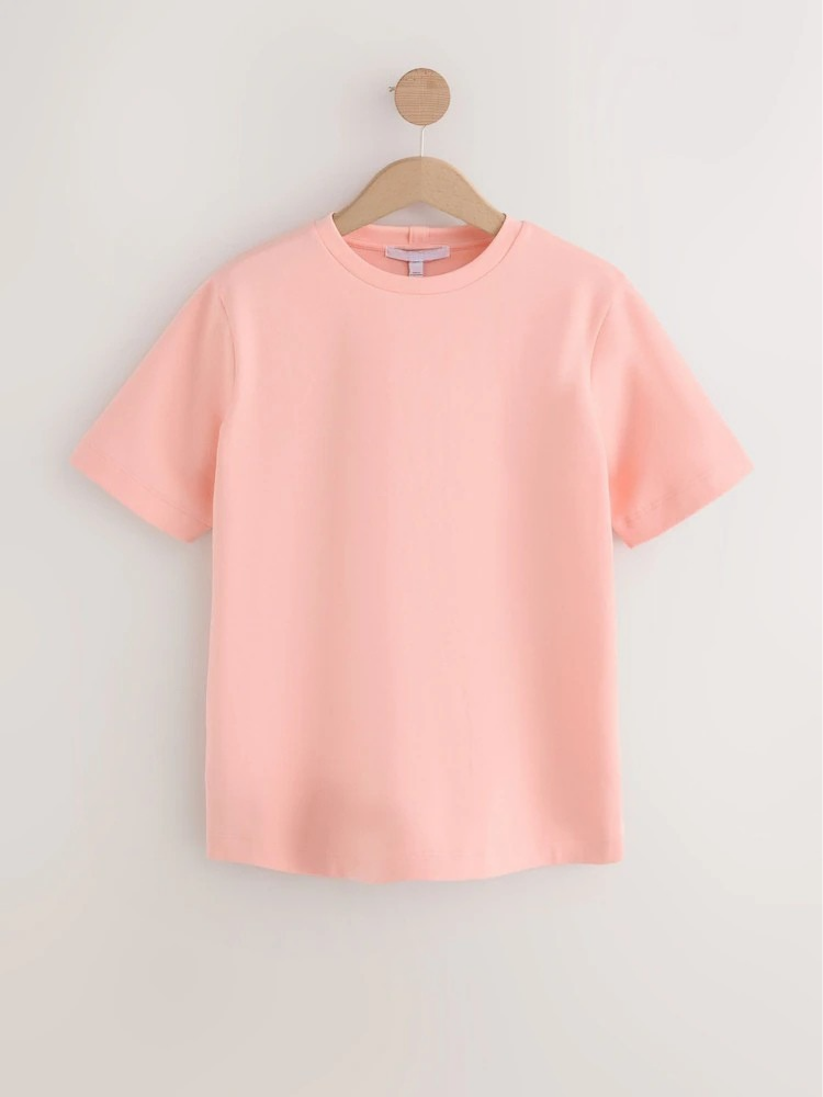 Crew Neck T-Shirt - Peach