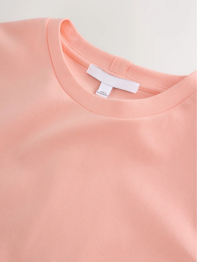 Crew Neck T-Shirt - Peach