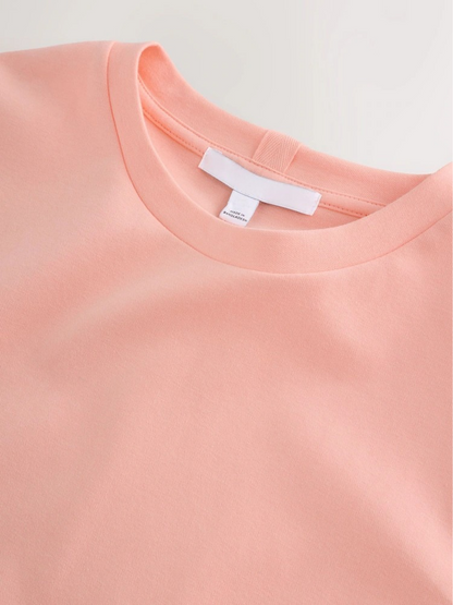 Crew Neck T-Shirt - Peach