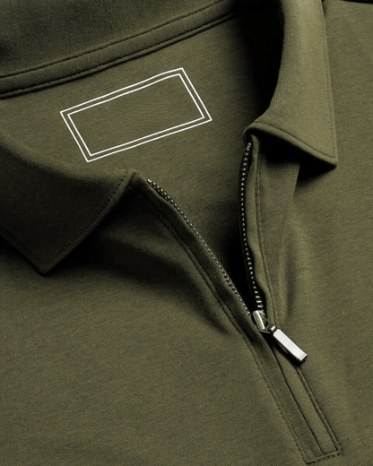 Zipper Polo - Olive