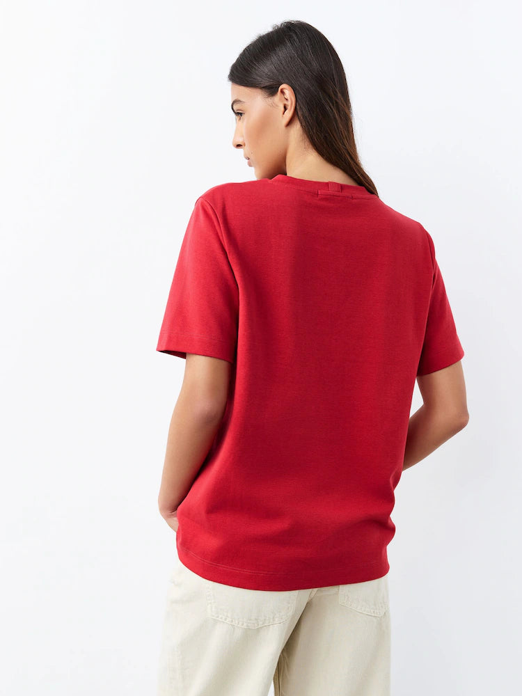 Crew Neck T-Shirt - Red