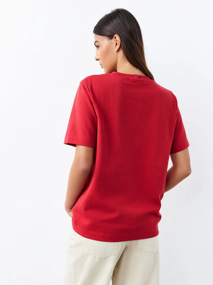 Crew Neck T-Shirt - Red