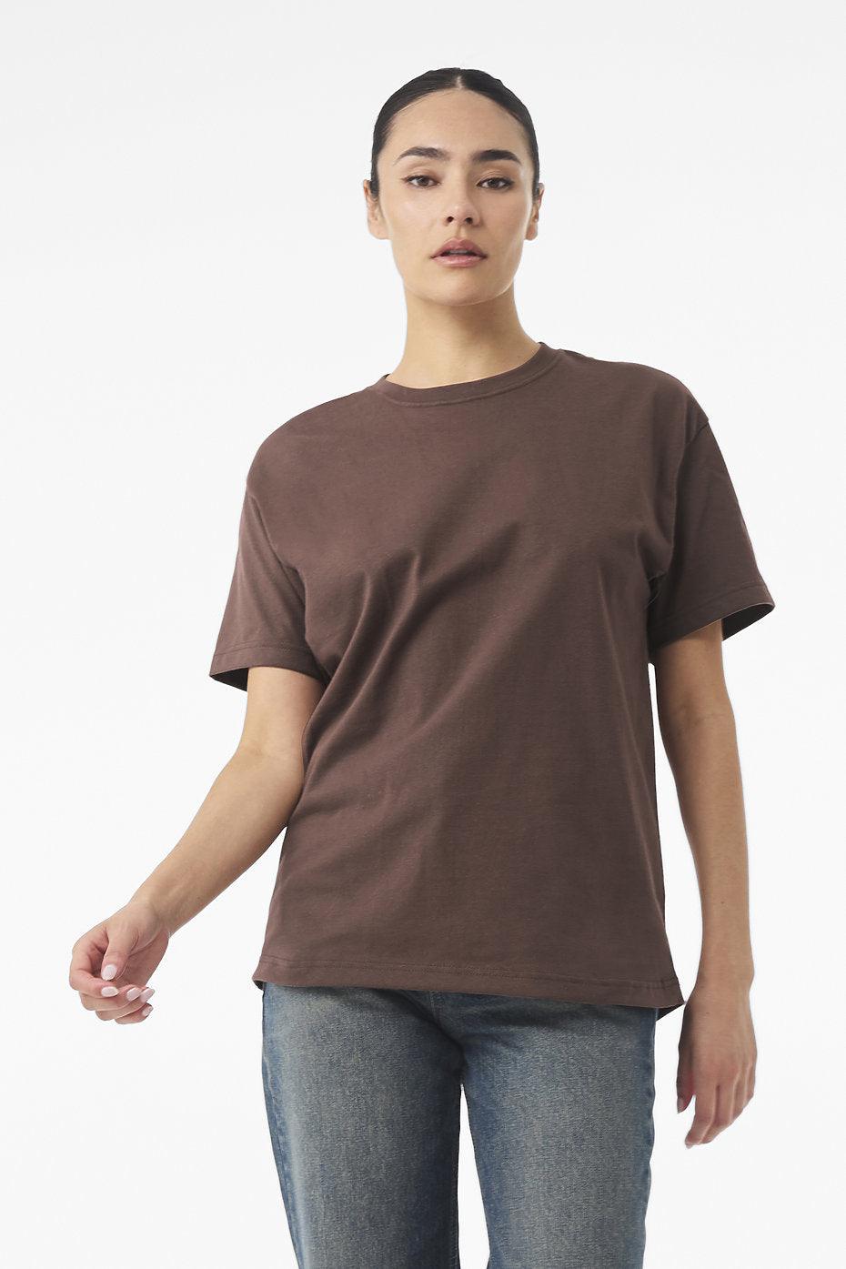 Drop Shoulder Oversized T-Shirt - Chocolate