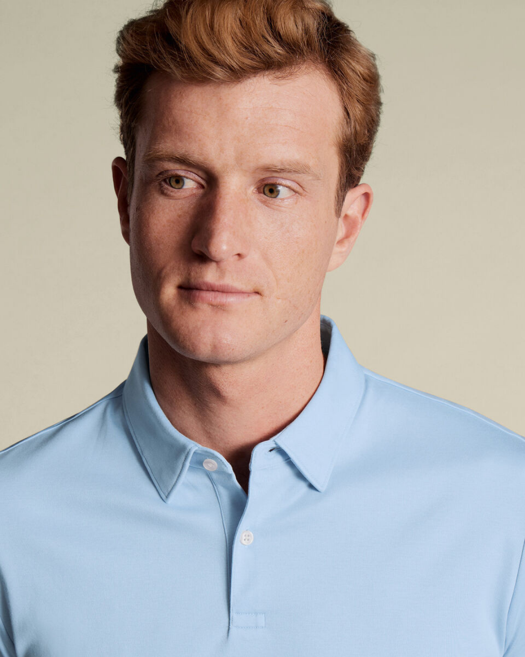 Flat Collar Polo - Powder Blue