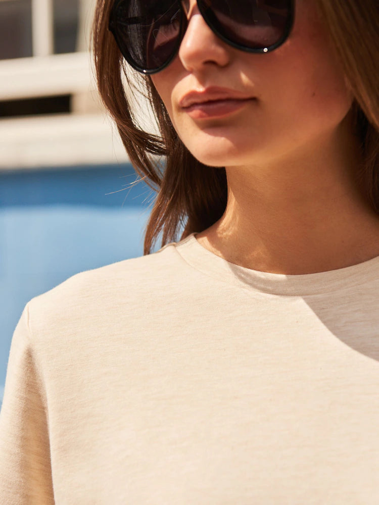Crew Neck T-Shirt - Ivory