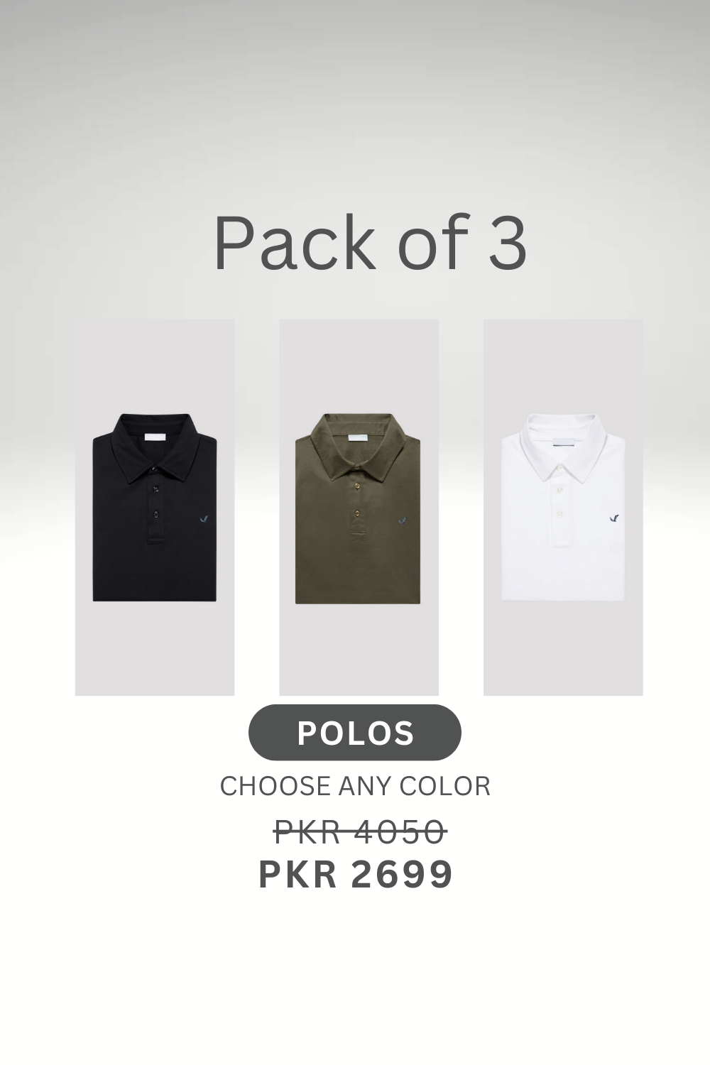 Pack of 3 - Basic Polo