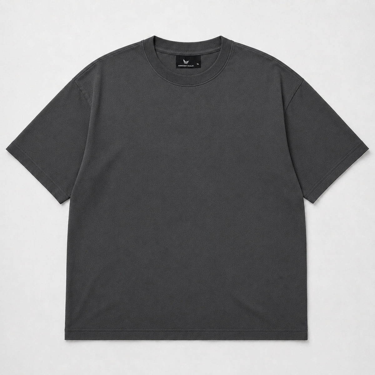 Drop Shoulder Oversized T-Shirt - Charcoal