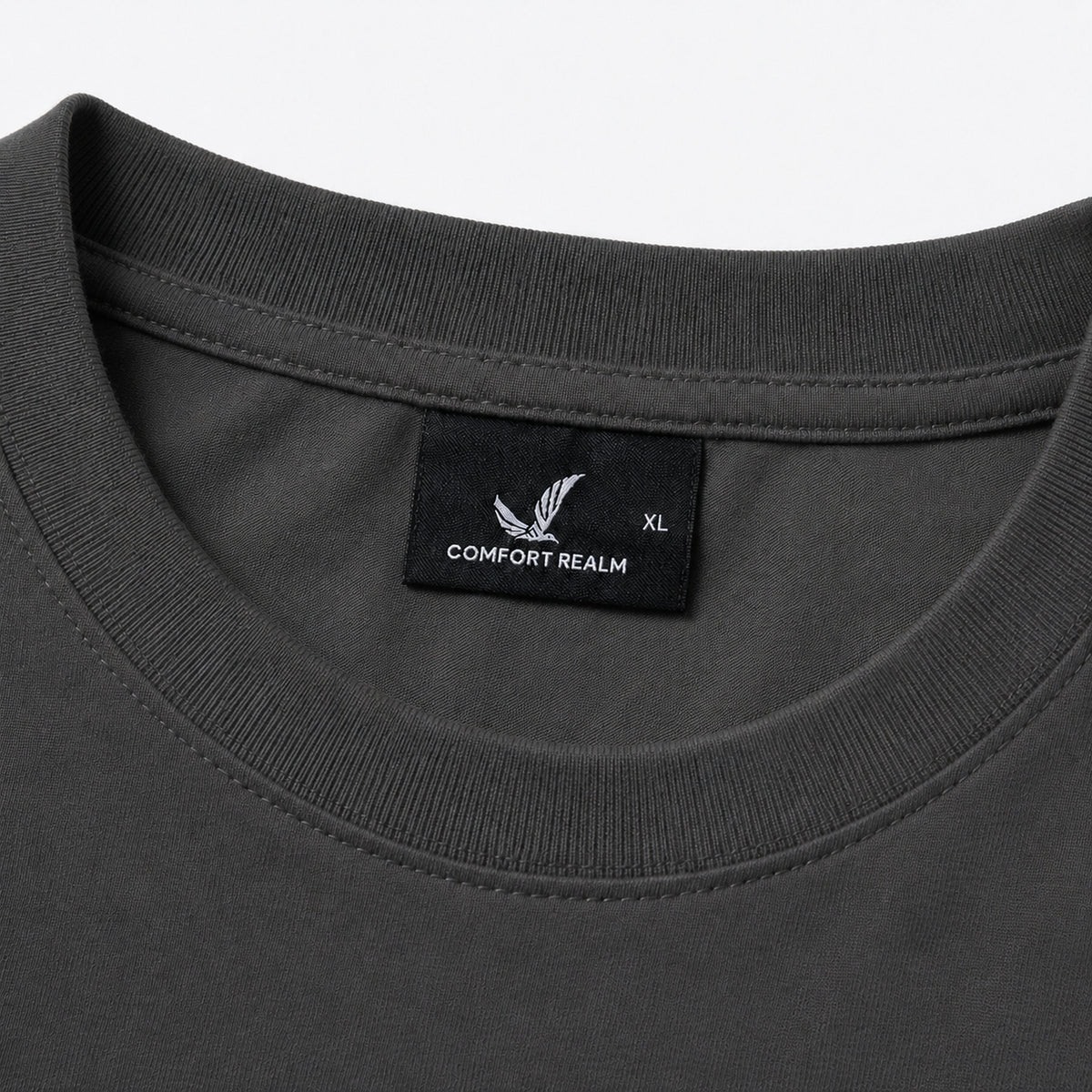 Drop Shoulder Oversized T-Shirt - Charcoal