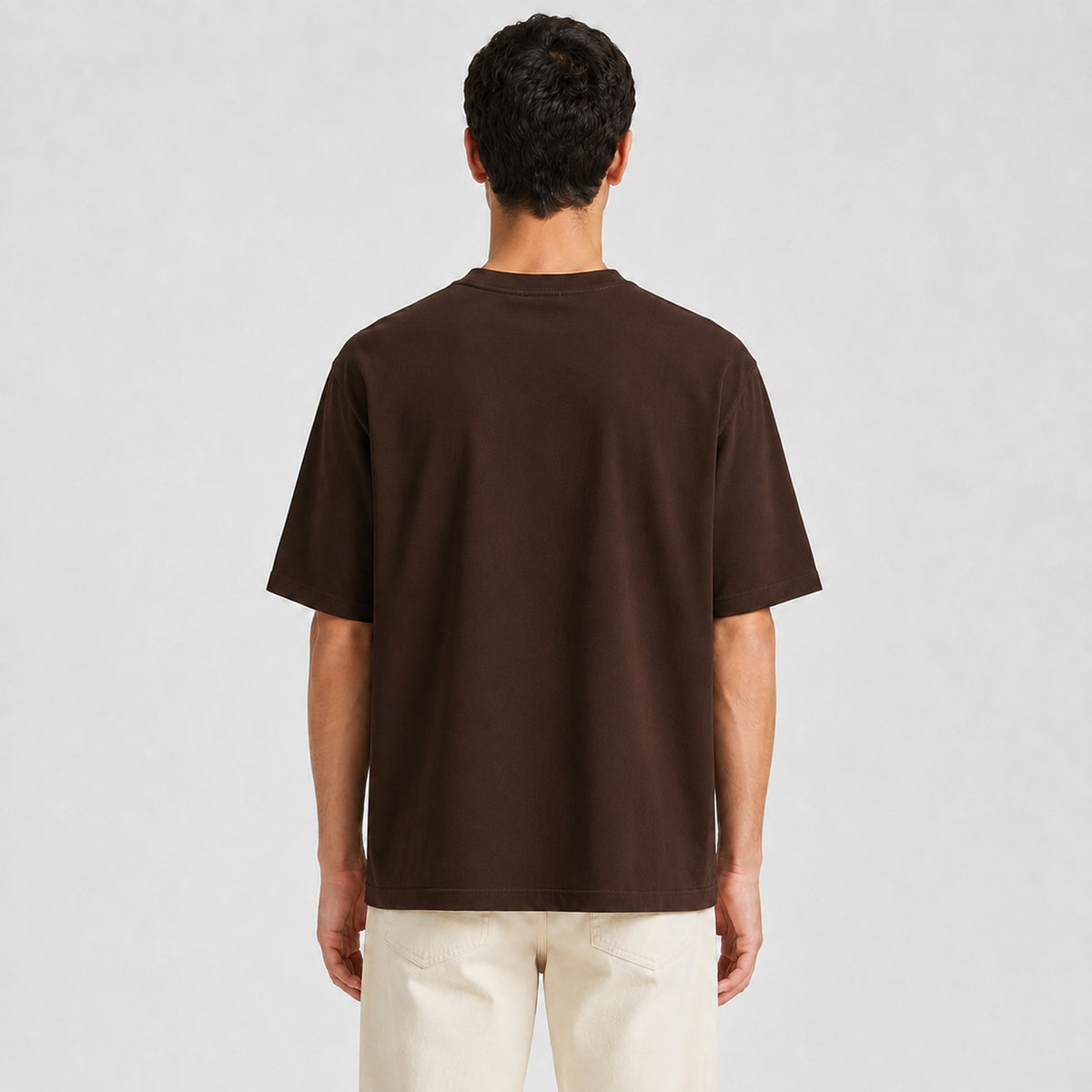 Drop Shoulder Oversized T-Shirt - Chocolate