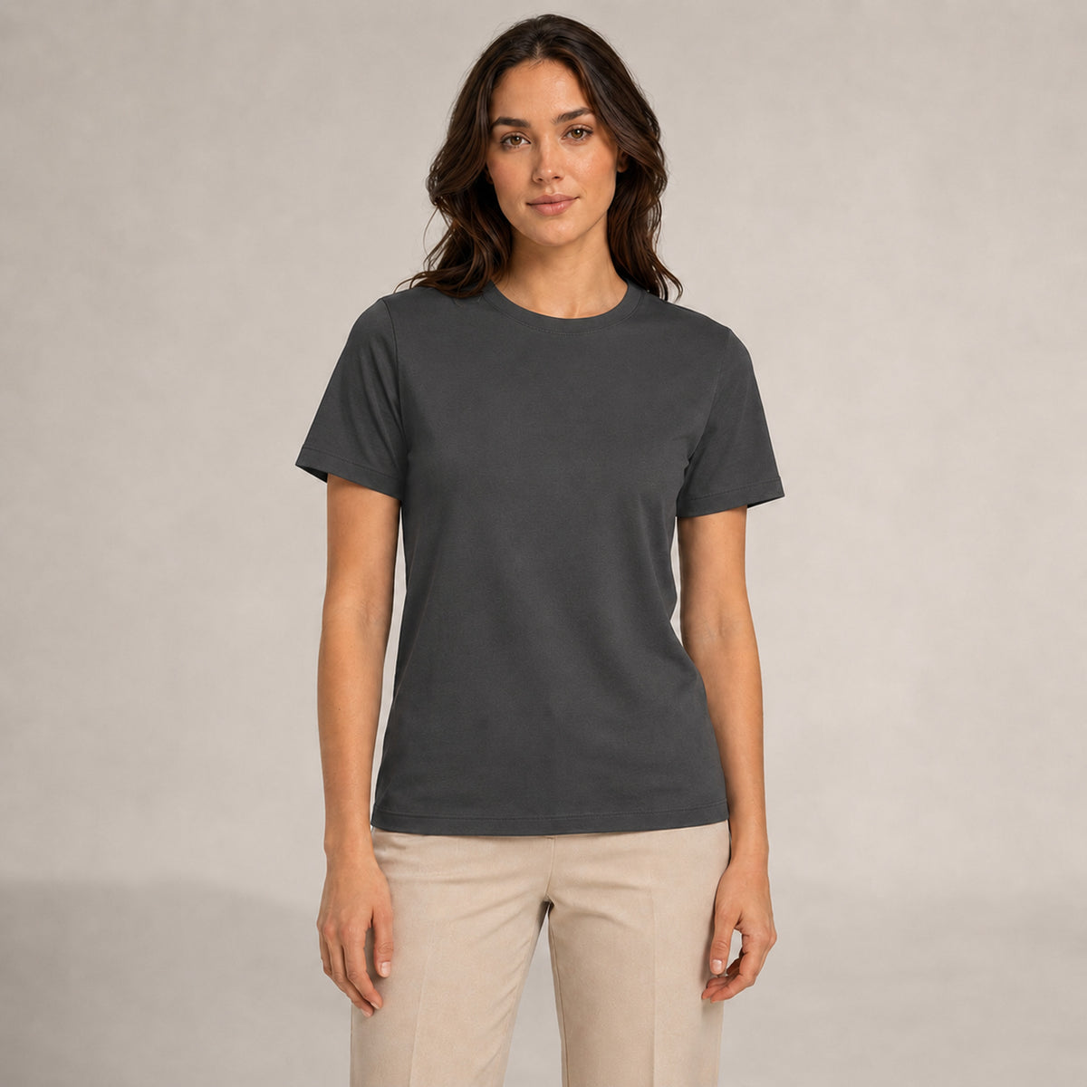 Crew Neck T-Shirt - Dark Grey