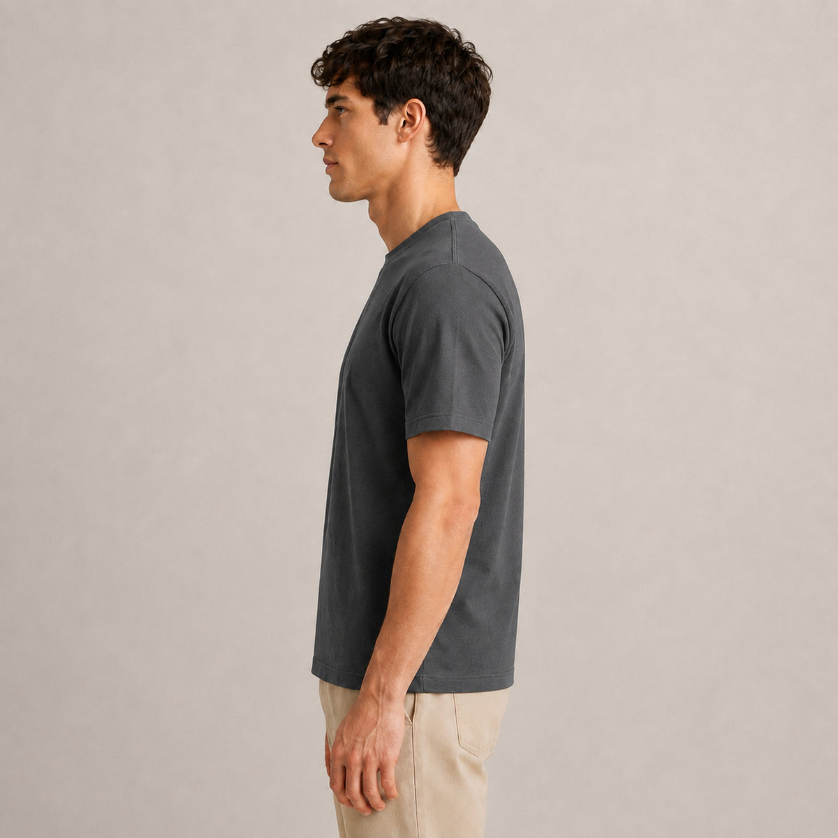 Crew Neck T-Shirt - Dark Grey