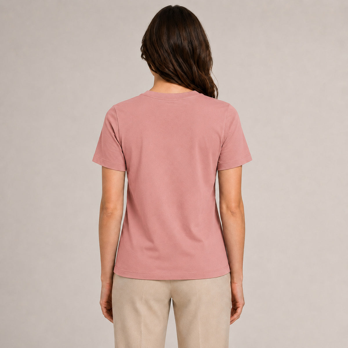 Crew Neck T-Shirt - Dusty Rose