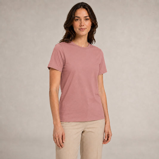 Crew Neck T-Shirt - Dusty Rose