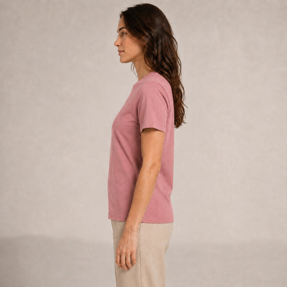 Crew Neck T-Shirt - Dusty Rose