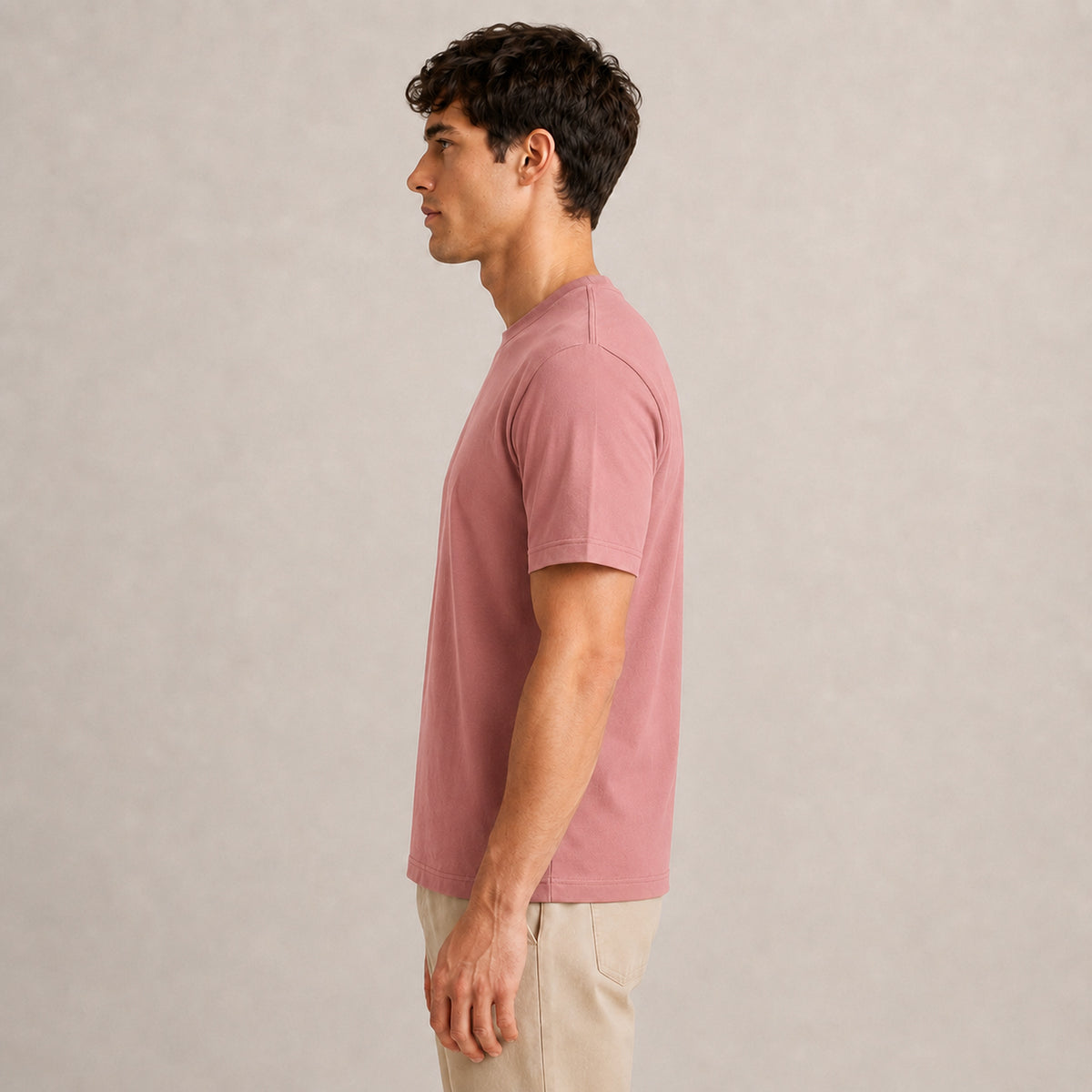 Crew Neck T-Shirt - Dusty Rose
