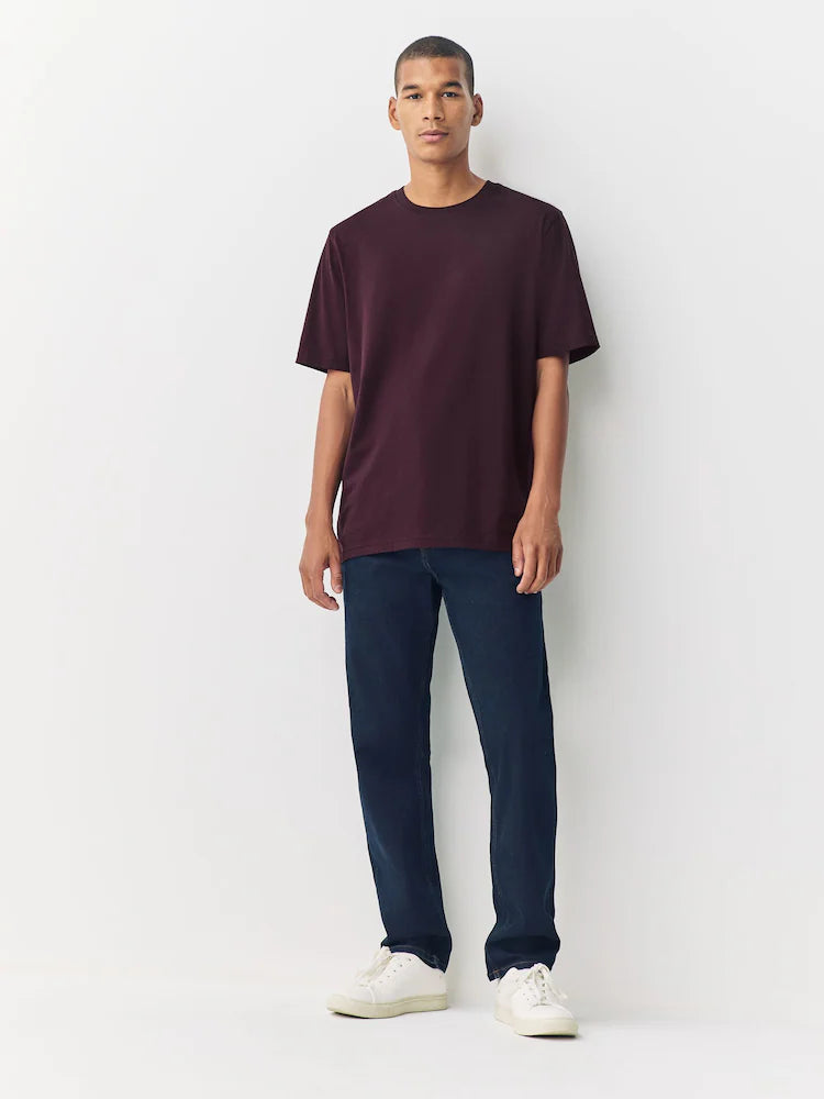 Crew Neck T-Shirt - Wine