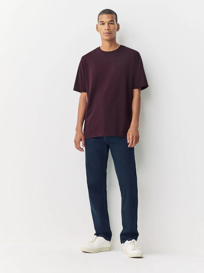 Crew Neck T-Shirt - Wine