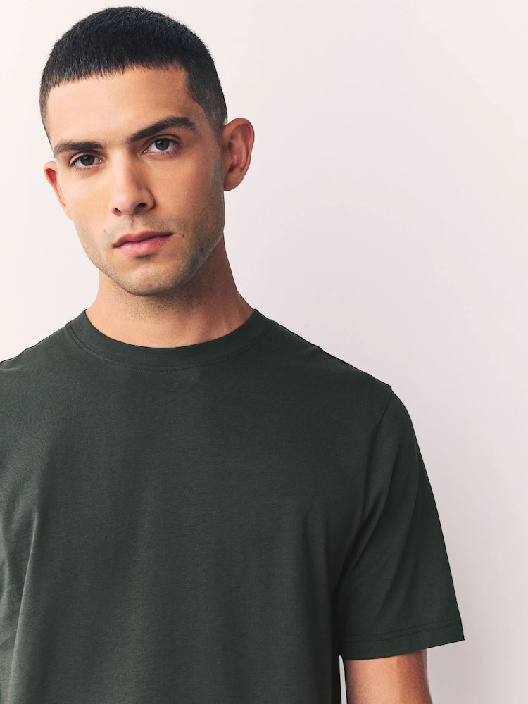 Crew Neck T-Shirt - Forest Green