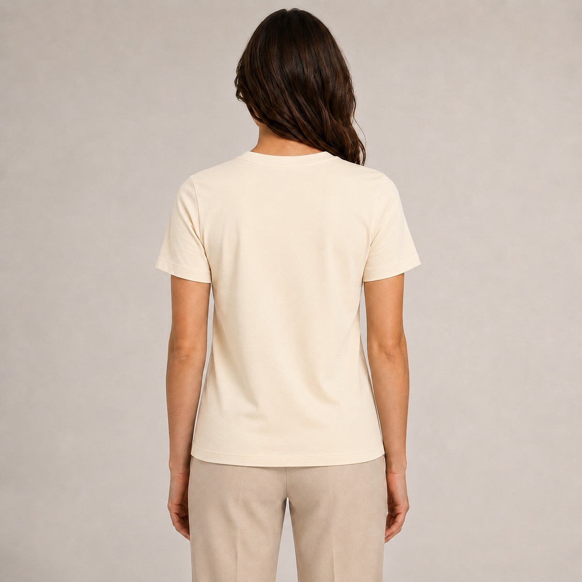 Crew Neck T-Shirt - Ivory