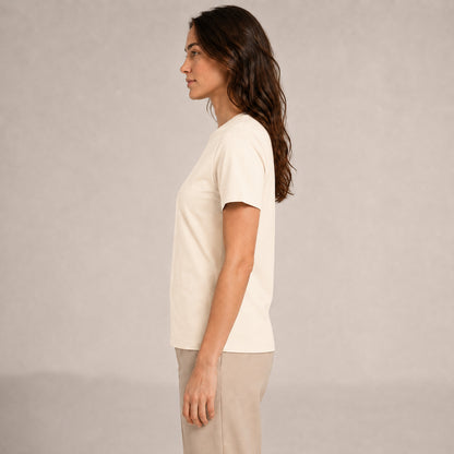 Crew Neck T-Shirt - Ivory