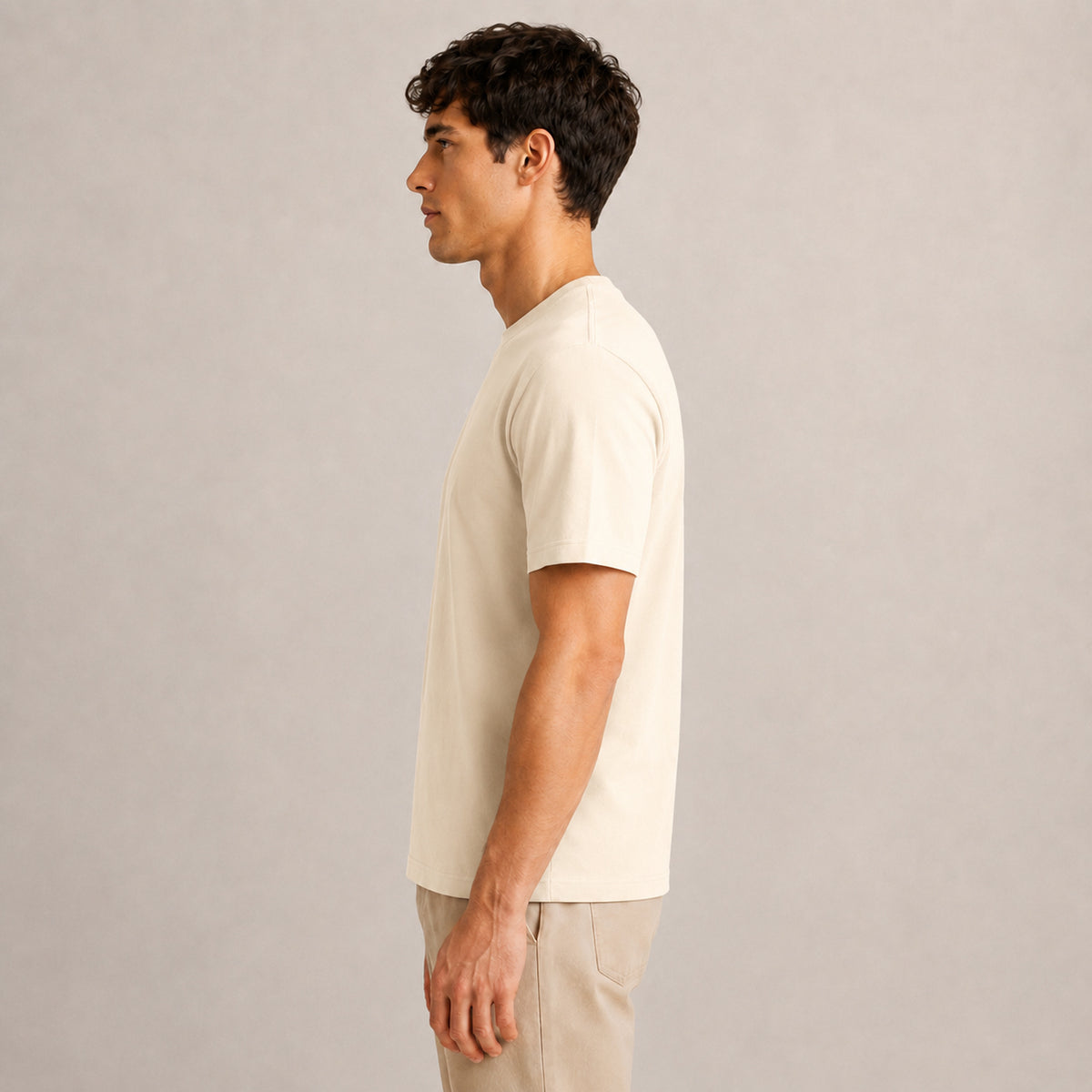 Crew Neck T-Shirt - Ivory