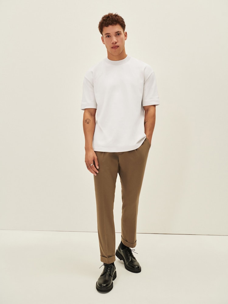 Drop Shoulder Oversized T-Shirt - White