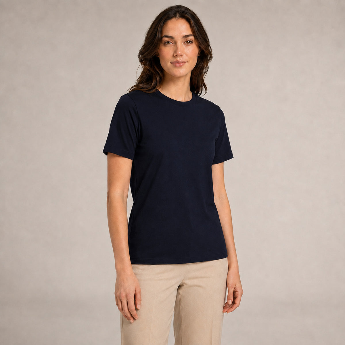 Crew Neck T-Shirt - Navy