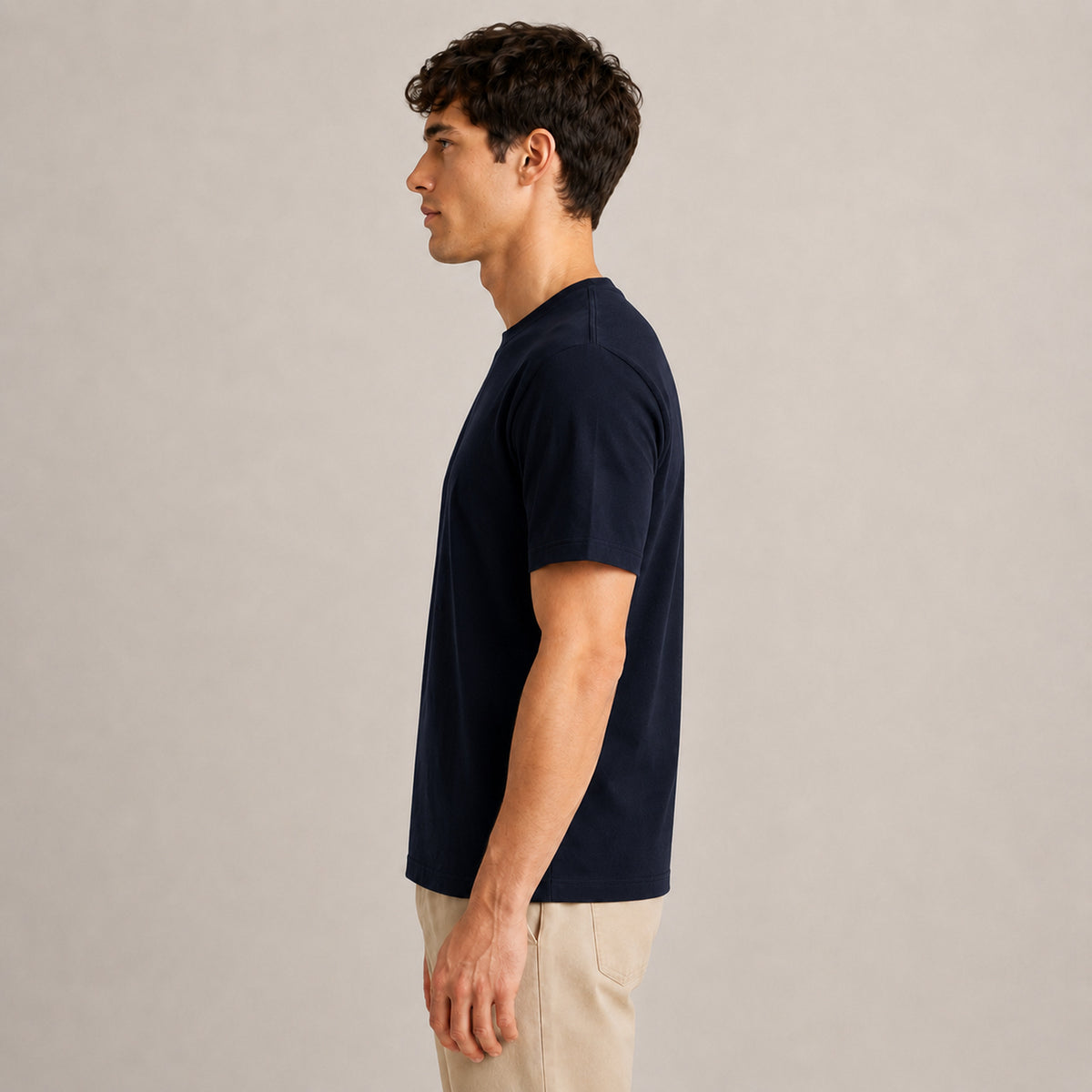 Crew Neck T-Shirt - Navy