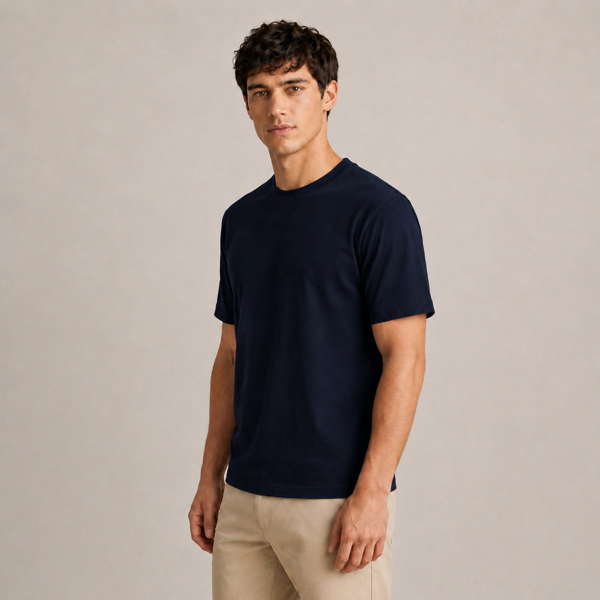 Crew Neck T-Shirt - Navy