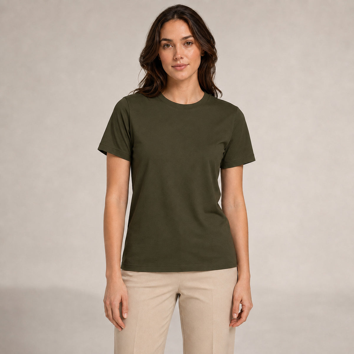 Crew Neck T-Shirt - Olive