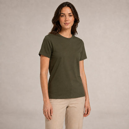 Crew Neck T-Shirt - Olive