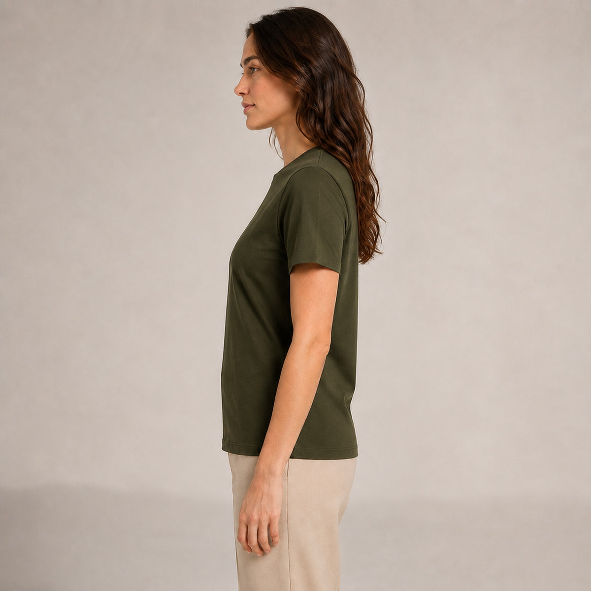 Crew Neck T-Shirt - Olive