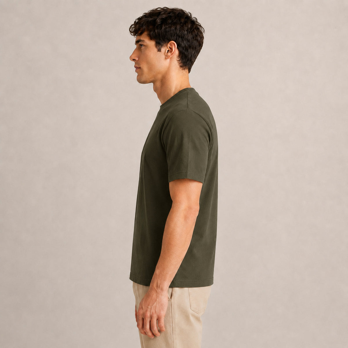Crew Neck T-Shirt - Olive