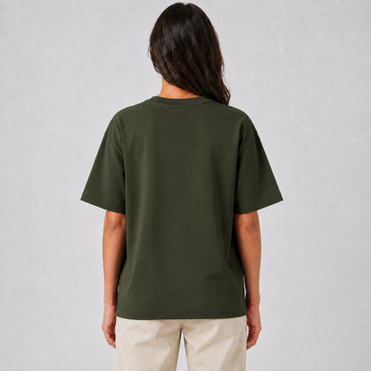 Drop Shoulder Oversized T-Shirt - Olive