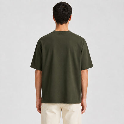 Drop Shoulder Oversized T-Shirt - Olive
