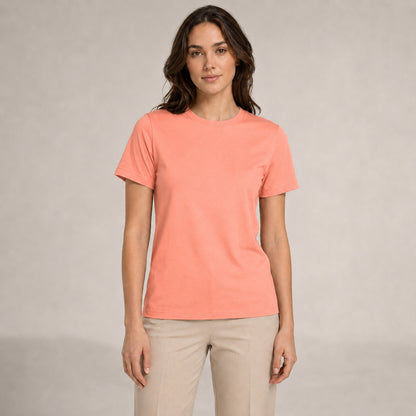 Crew Neck T-Shirt - Peach