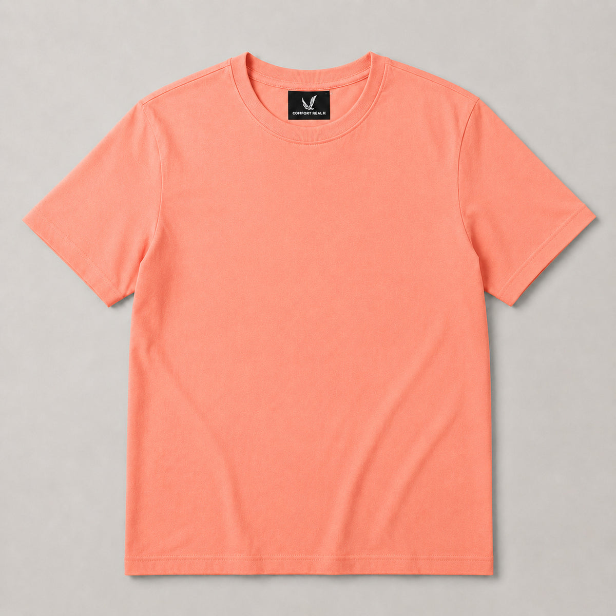 Crew Neck T-Shirt - Peach