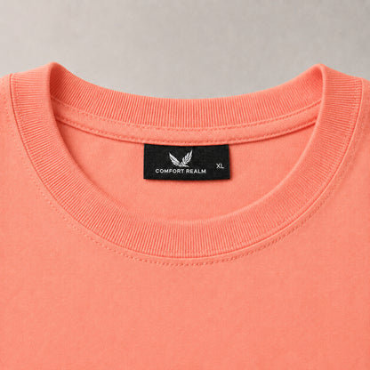 Crew Neck T-Shirt - Peach