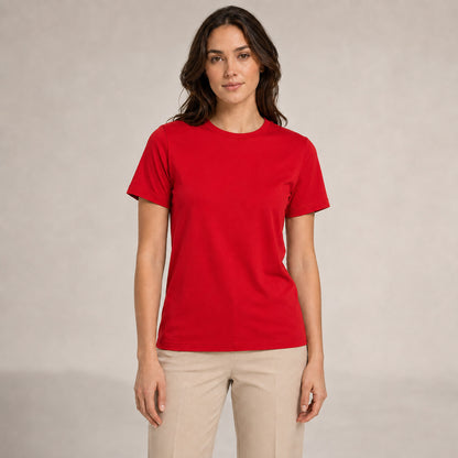 Crew Neck T-Shirt - Red