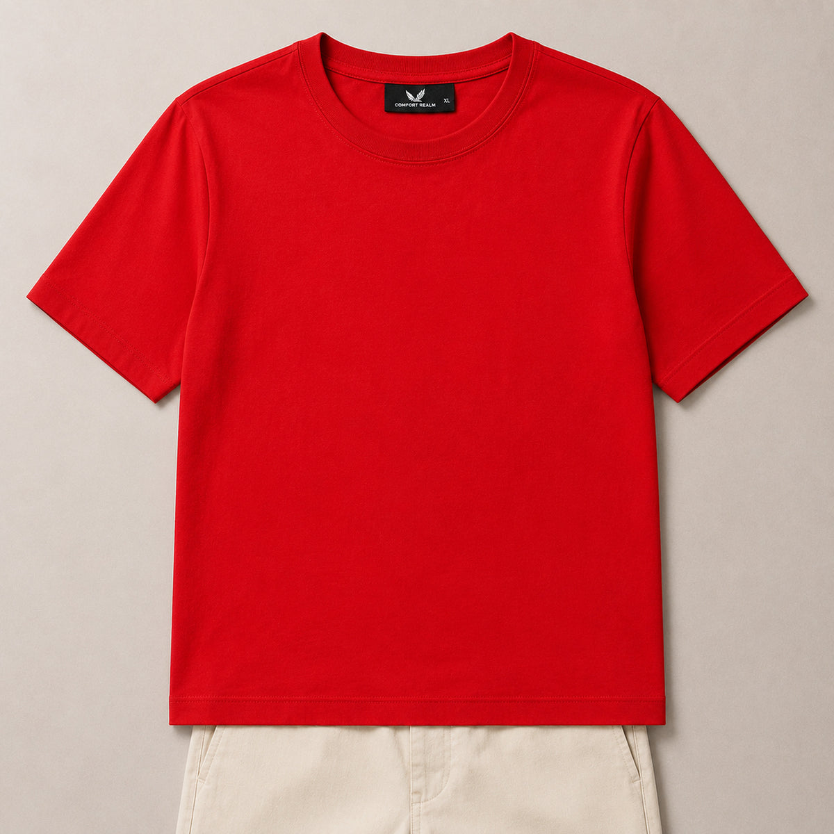 Crew Neck T-Shirt - Red
