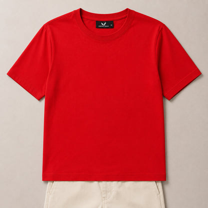 Crew Neck T-Shirt - Red