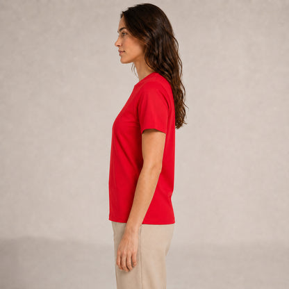 Crew Neck T-Shirt - Red