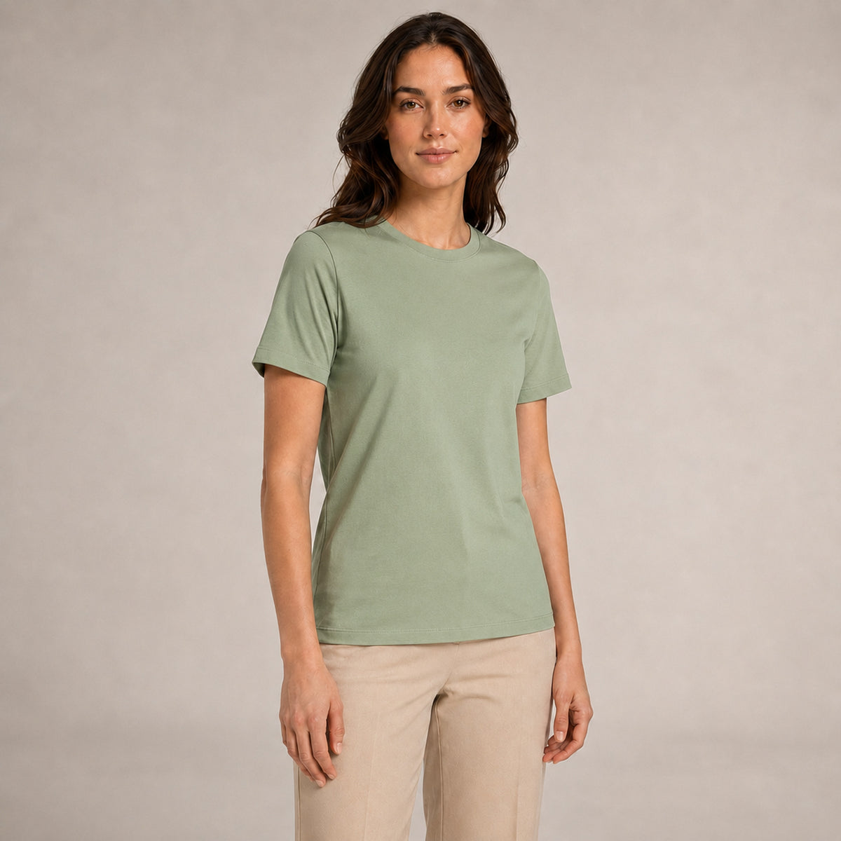 Crew Neck T-Shirt - Sage