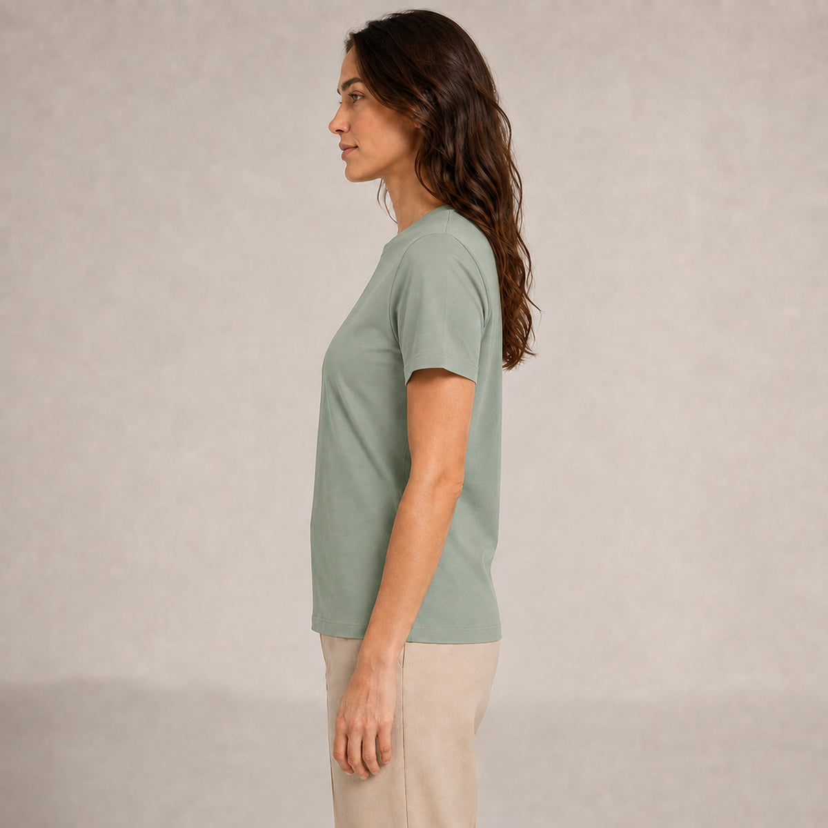 Crew Neck T-Shirt - Sage