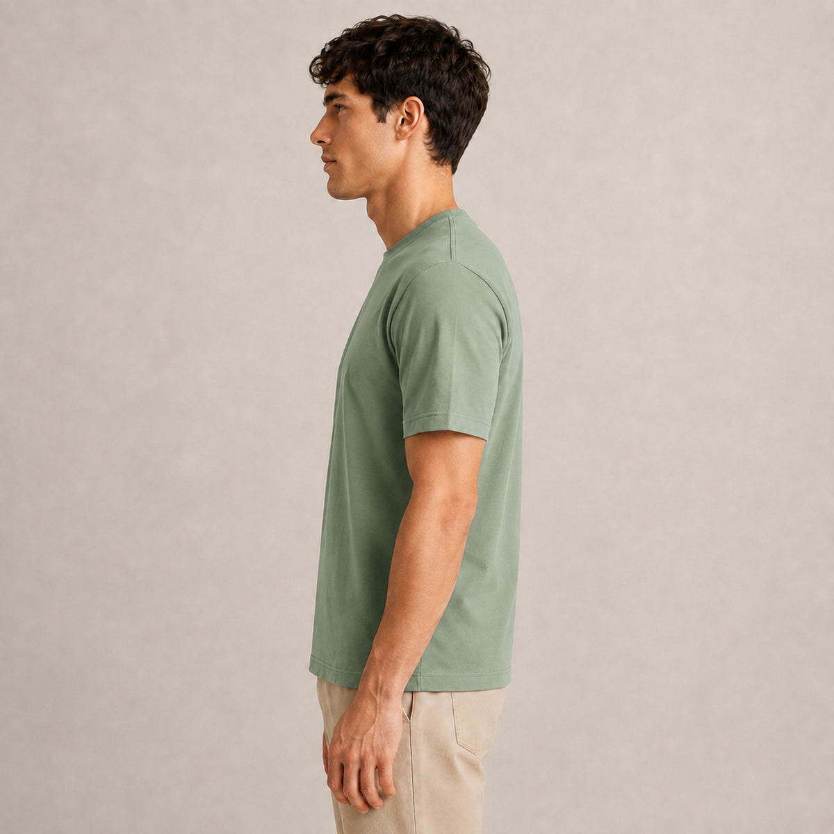 Crew Neck T-Shirt - Sage